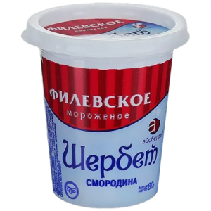Мороженое Филевское с черной смородиной щербет, 80г