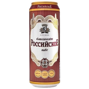 Российское пиво классическое 4%, 0,45л